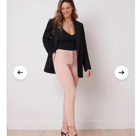 Mistyrose colour YogaJeans Rachel skinny light pink size 27 - Picture 1 of 5